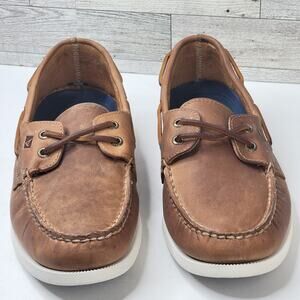 Sperry Top Sider Men's 10.5M Loafer Brown Leather Slip On Boat Shoes Casual
